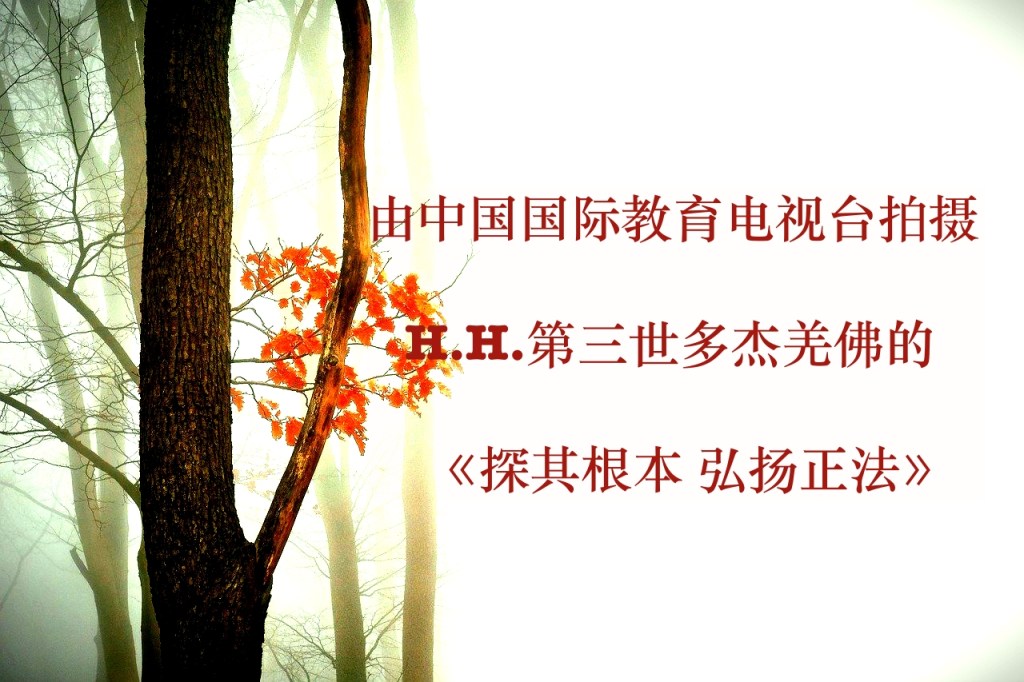 由中国国际教育电视台拍摄H.H.第三世多杰羌佛的《探其根本 弘扬正法》 由中国国际教育电视台拍摄H.H.第三世多杰羌佛的《探其根本 弘扬正法》