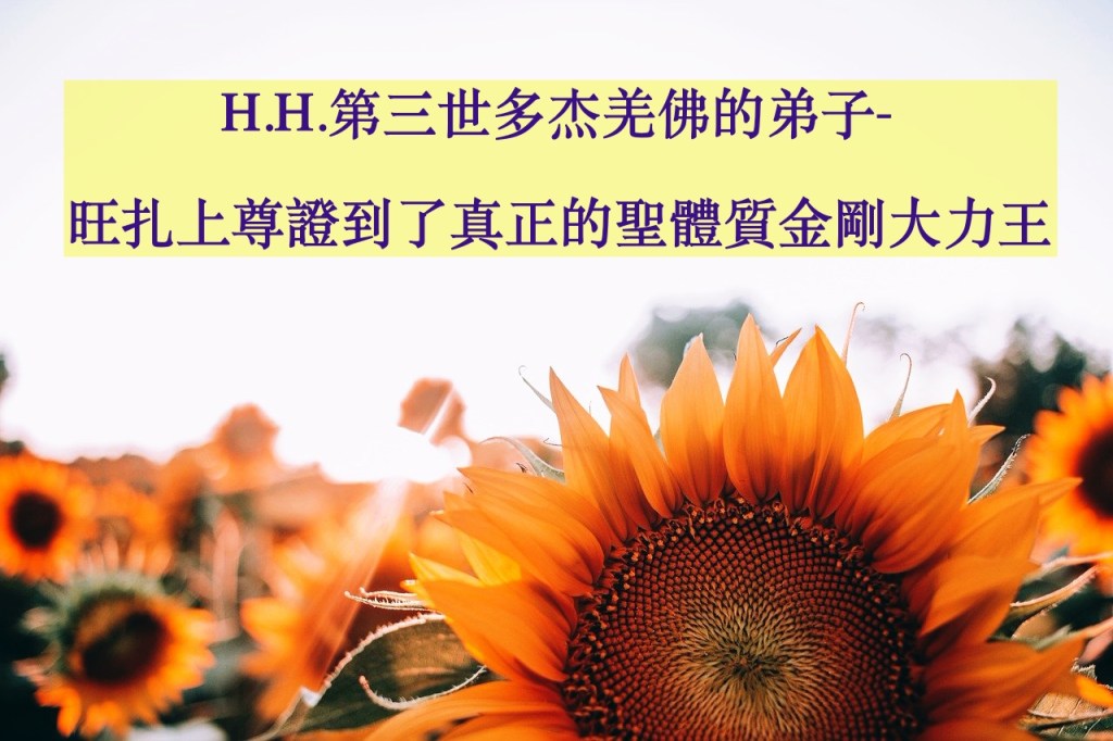 H.H.第三世多杰羌佛的弟子－旺扎上尊證到了真正的聖體質 金剛大力王