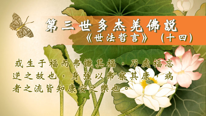 第三世多杰羌佛說《世法哲言》（十四）