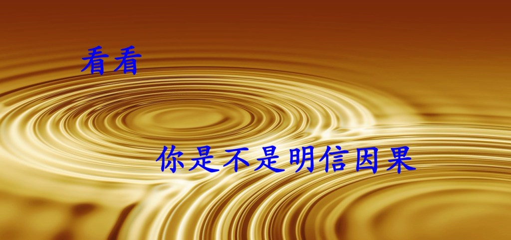 看看你是不是明信因果