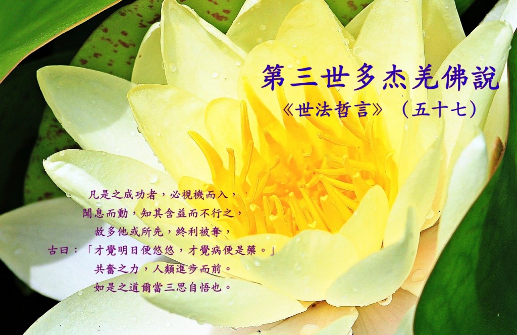 第三世多杰羌佛說《世法哲言》（五十七）