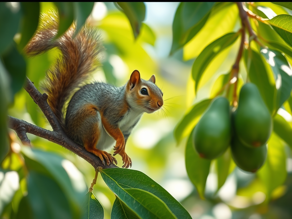 A Wild Squirrel Offered Avocadoes to H.H. Dorje Chang Buddha III