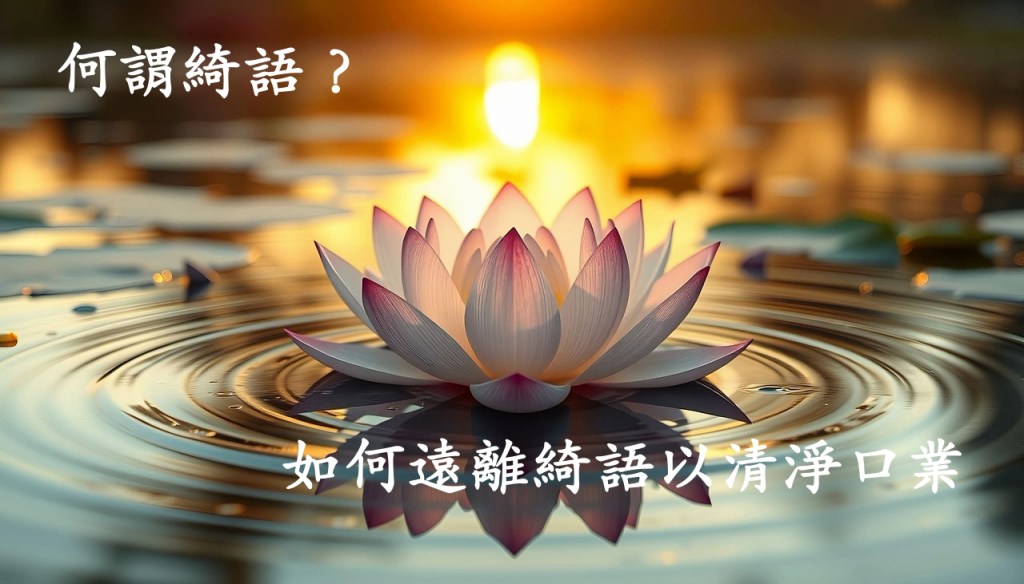 何謂綺語？ 如何遠離綺語以清淨口業