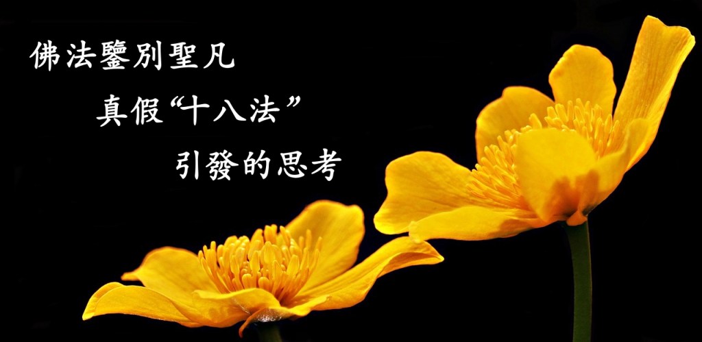 佛法鑒別聖凡真假“十八法”引發的思考