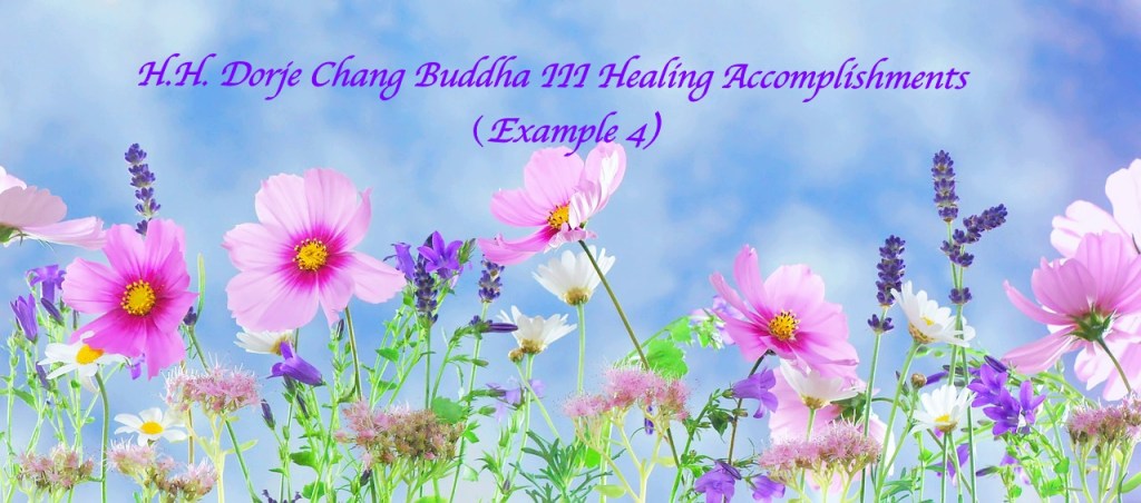 H.H. Dorje Chang Buddha III Healing Accomplishments (Example 4) H.H. Dorje Chang Buddha III Healing Accomplishments (Example 4)