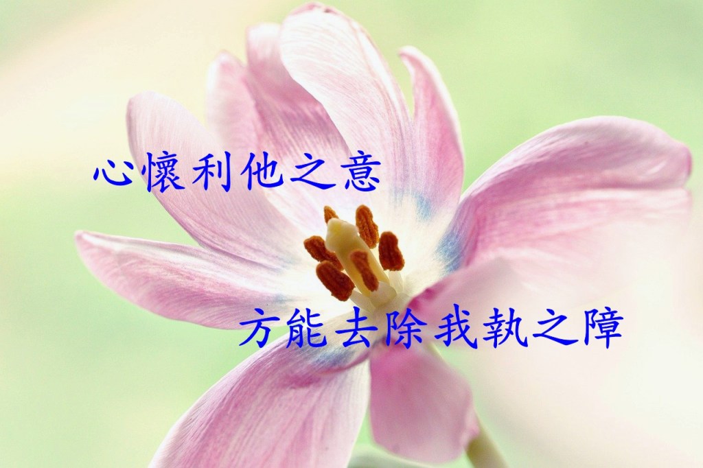 心懷利他之意方能去除我執之障